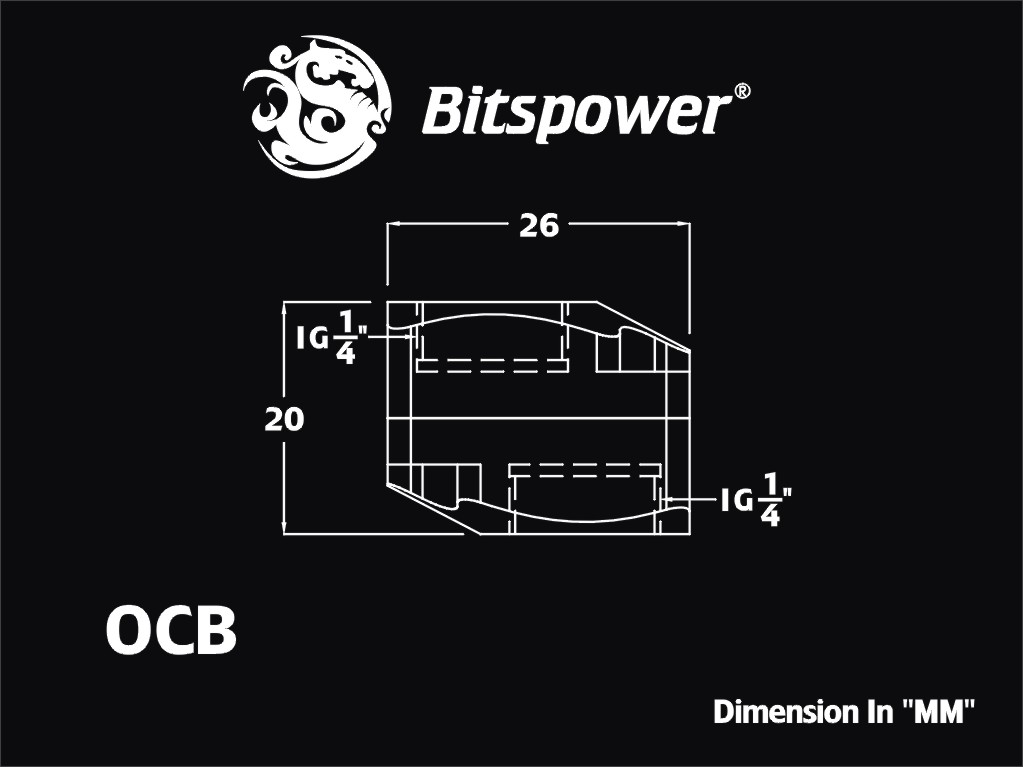 Bitspower Carbon Black Off-Center Block