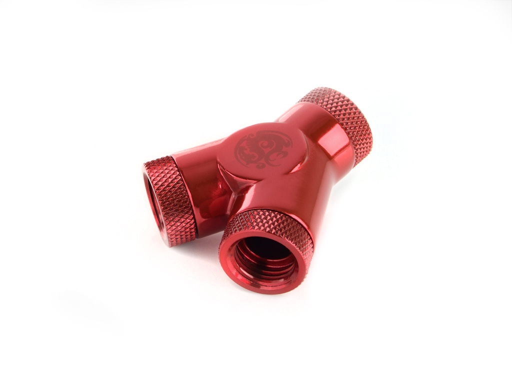 Deep Blood Red Y-Block With Triple Rotary IG1/4"