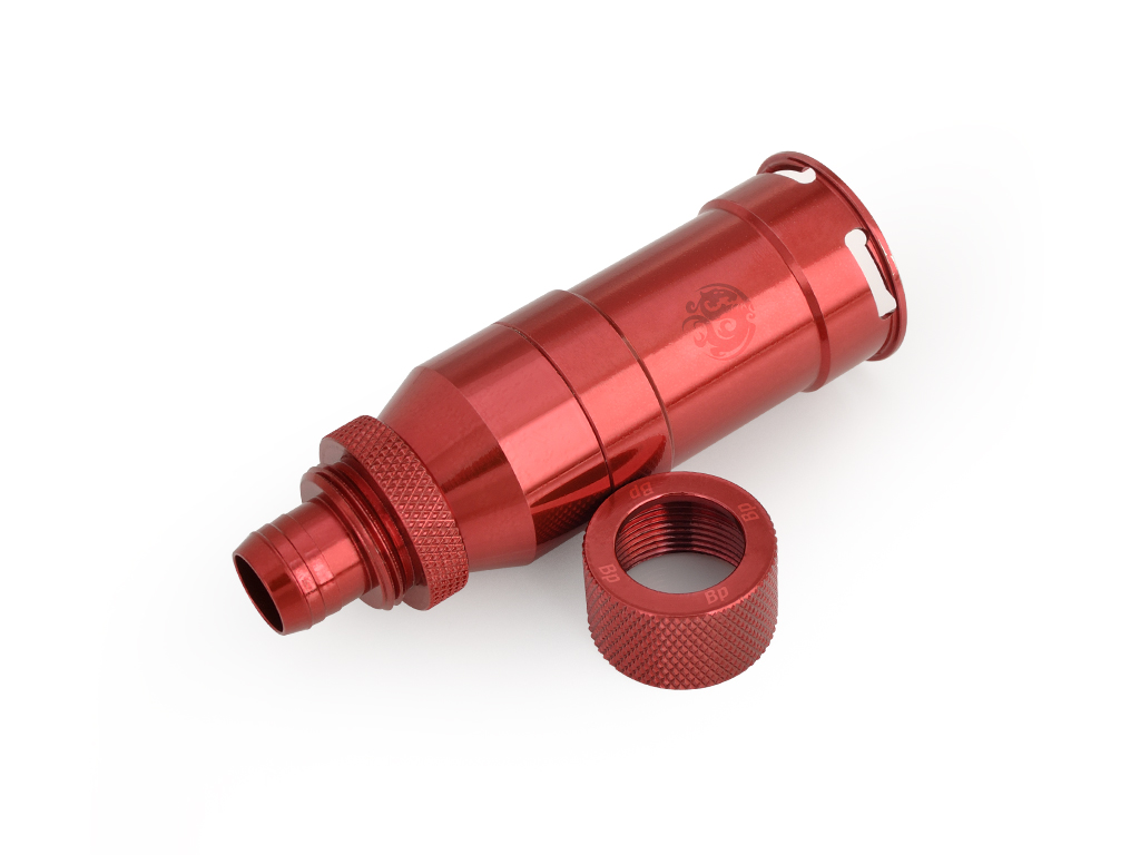 Bitspower Deep Blood Red Quick-Disconnected Female With Rotary Compression Fitting CC2 For ID 3/8