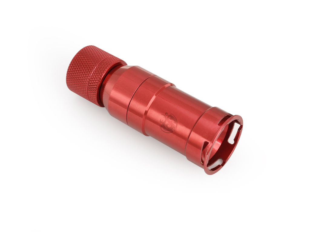 Bitspower Deep Blood Red Quick-Disconnected Female With Rotary Compression Fitting CC3 For ID 3/8