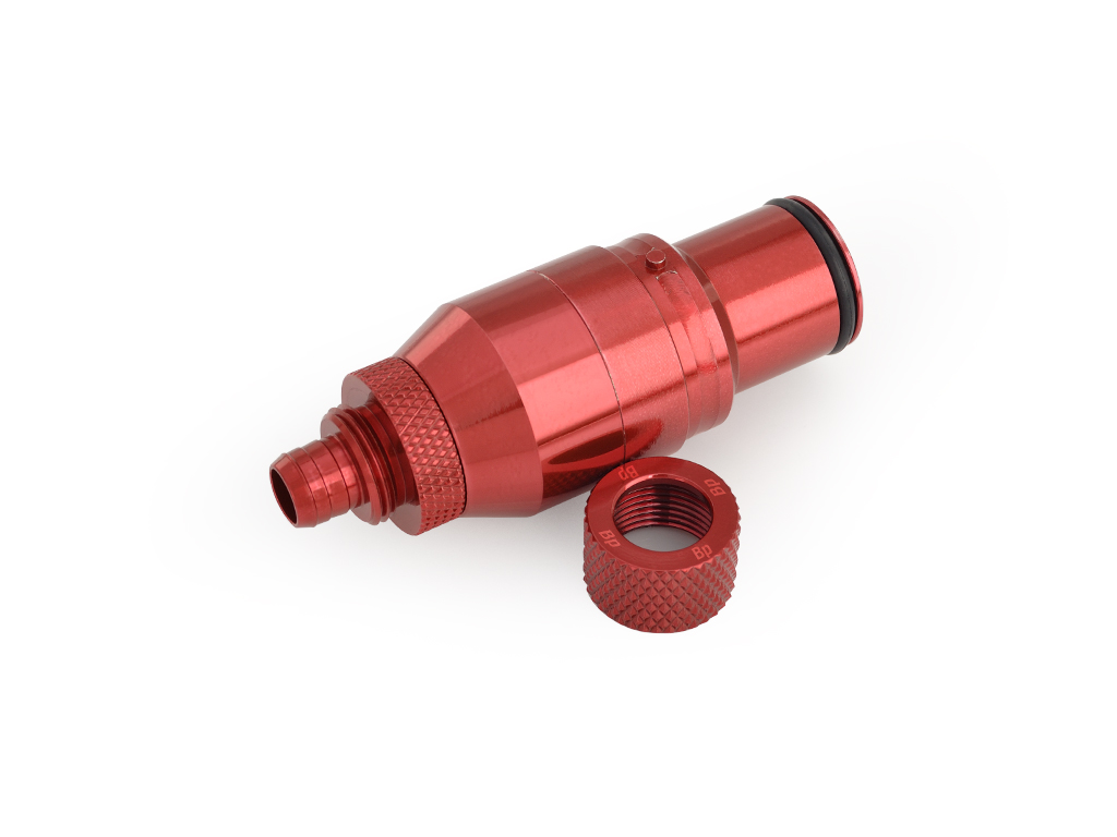 Bitspower Deep Blood Red Quick-Disconnected Male With Rotary Compression Fitting CC1 For ID 1/4