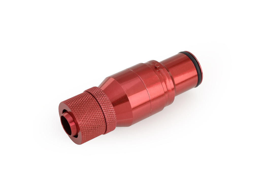 Bitspower Deep Blood Red Quick-Disconnected Male With Rotary Compression Fitting CC2 For ID 3/8