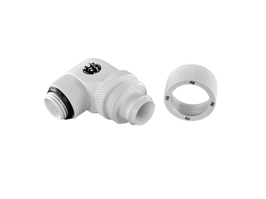 G1/4" Deluxe White Dual Rotary Angle  Compression Fitting  CC6 V2 For ID 7/16" OD 5/8" Tube