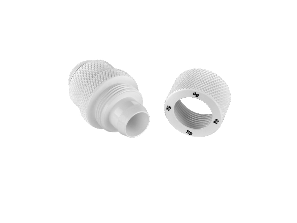 G1/4" Deluxe White Rotary Compression Fitting CC2 V2 For ID 3/8" OD 1/2" Tube