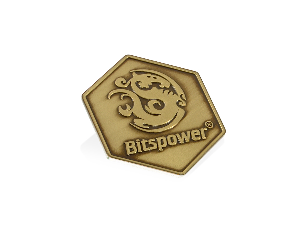 Bitspower Logo Badge I (Old Gold Version)