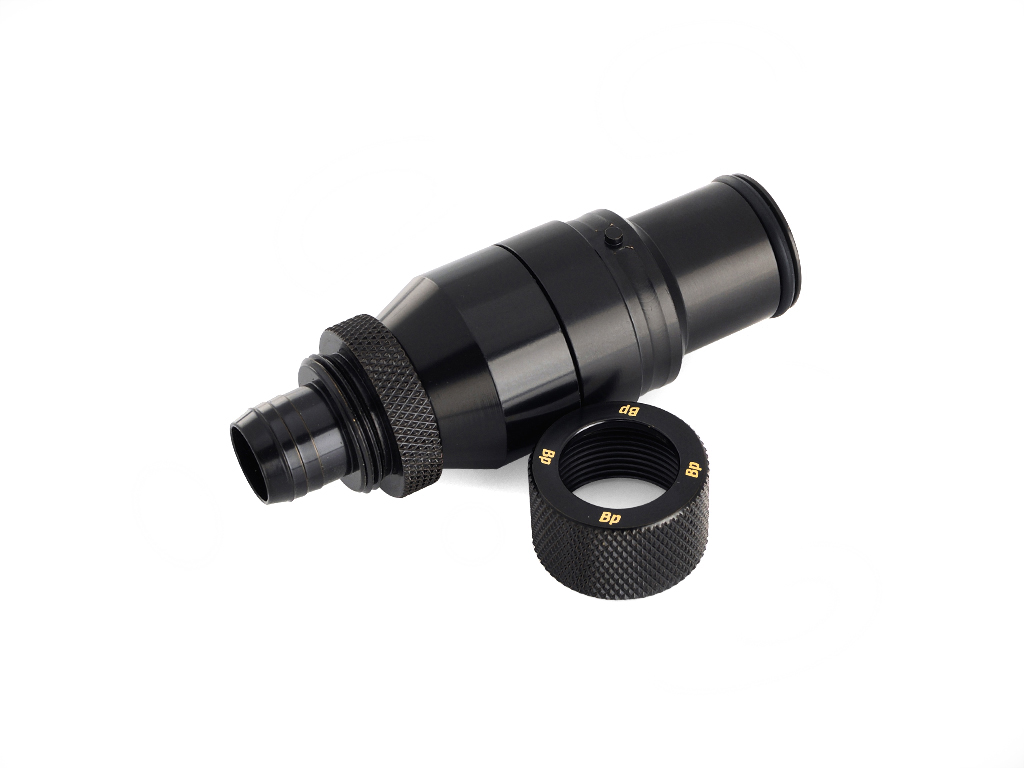 Bitspower Matt Black Quick-Disconnected Male With Rotary Compression Fitting CC2 V3 For ID 3/8