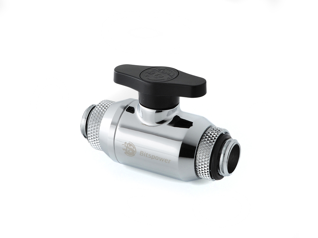 Bitspower Silver Shining Dual Rotary Mini Valve With G1/4" Extender