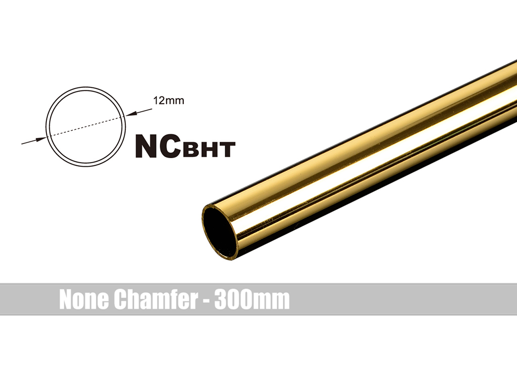 Bitspower None Chamfer Brass Hard Tubing OD12MM Golden - Length 300 MM
