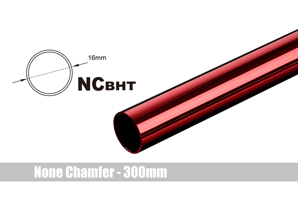 Bitspower None Chamfer Brass Hard Tubing OD16MM Deep Red - Length 300 MM
