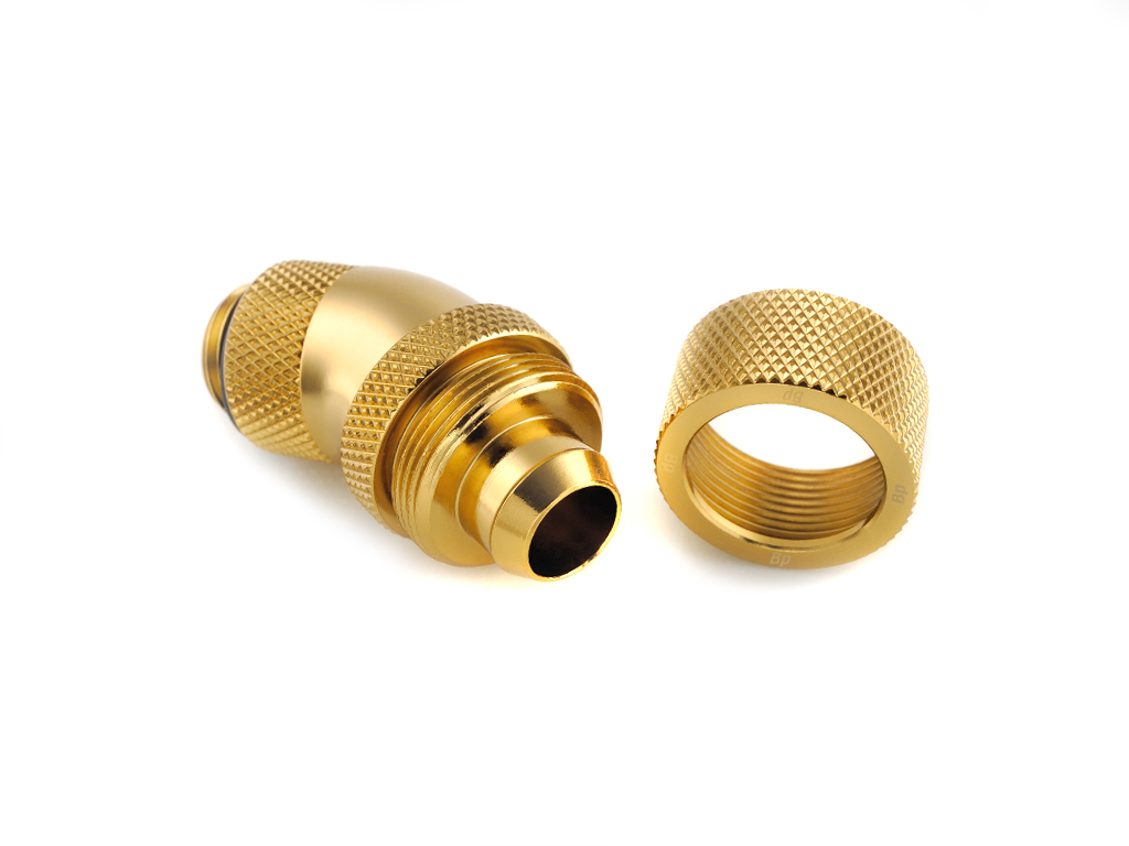 G1/4" True Brass Dual Rotary 30-Degree Compression Fitting CC3 V2 For ID 3/8" OD 5/8" Tube (30X1)