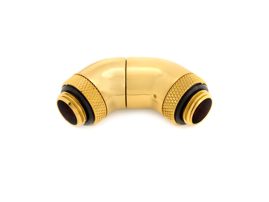 True Brass Triple Rotary Mini Snake-Style Dual G1/4" Adapter
