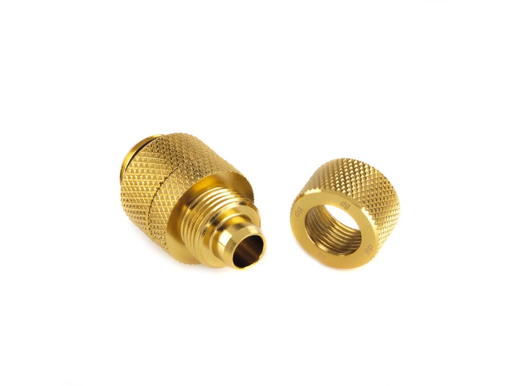 G1/4" True Brass Rotary Compression Fitting CC1 V2 For ID 1/4" OD 3/8" Tube