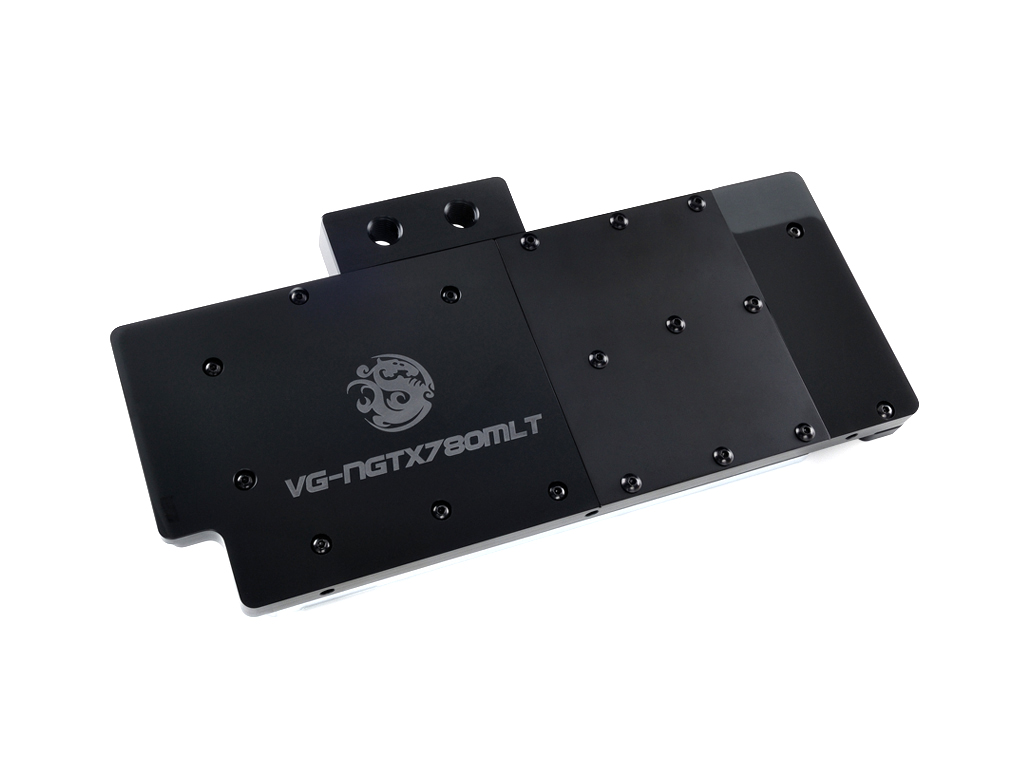 Bitspower VG-NGTX780MLT Nickel Plated Black Acrylic Top With Stainless Panel (Black)