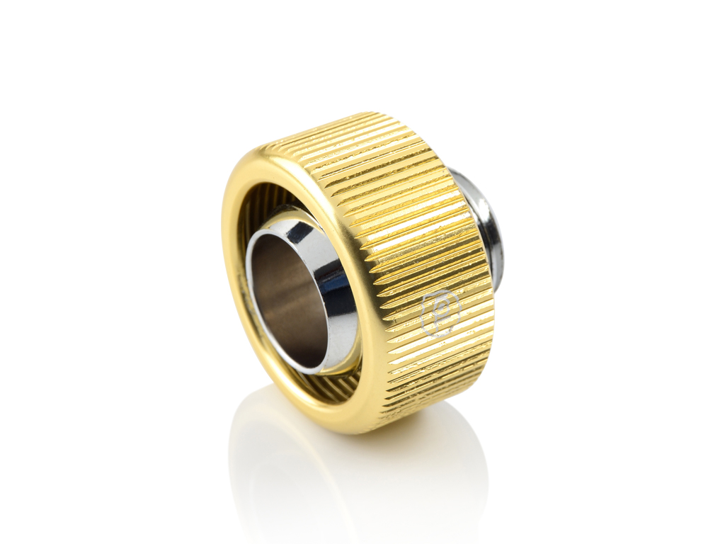 Bitspower G1/4" Compression Fitting For Soft Tubing - ID 1/2" OD 3/4" (Golden) (2 PCS )