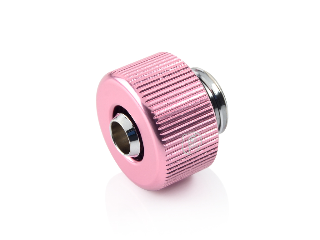 Bitspower G1/4" Compression Fitting For Soft Tubing - ID 3/8" OD 1/2" (Pink) (2 PCS )