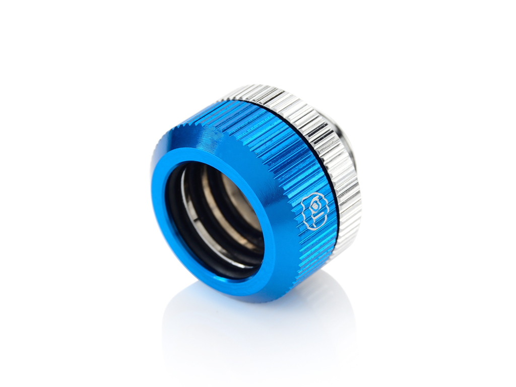 Bitspower Dual O-Ring G1/4" Tighten Fitting For Hard Tubing OD14MM (Blue) (2 PCS )