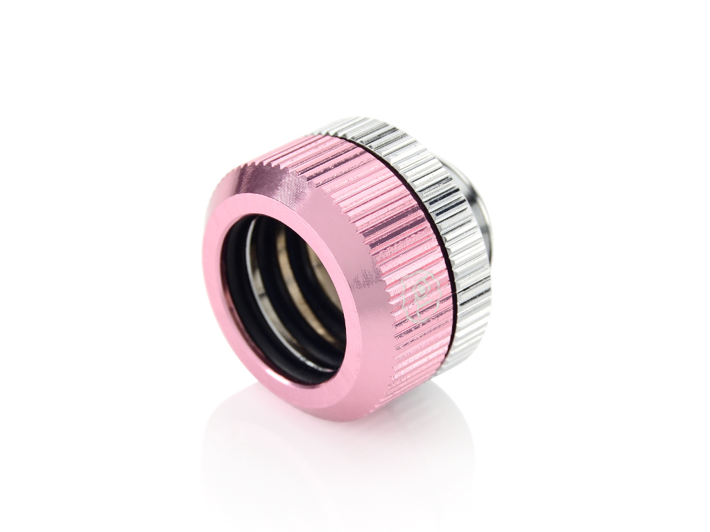 Bitspower Dual O-Ring G1/4" Tighten Fitting For Hard Tubing OD14MM (Pink) (2 PCS )