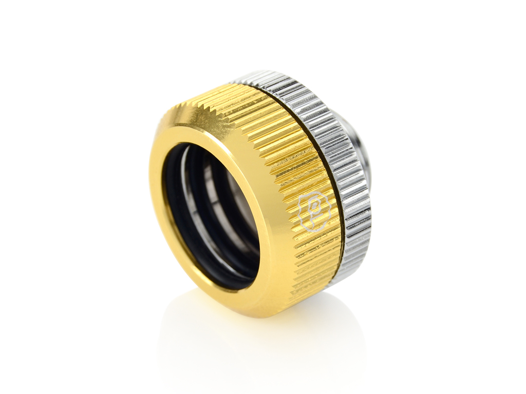 Bitspower Dual O-Ring G1/4" Tighten Fitting For Hard Tubing OD16MM (Golden) (2 PCS )