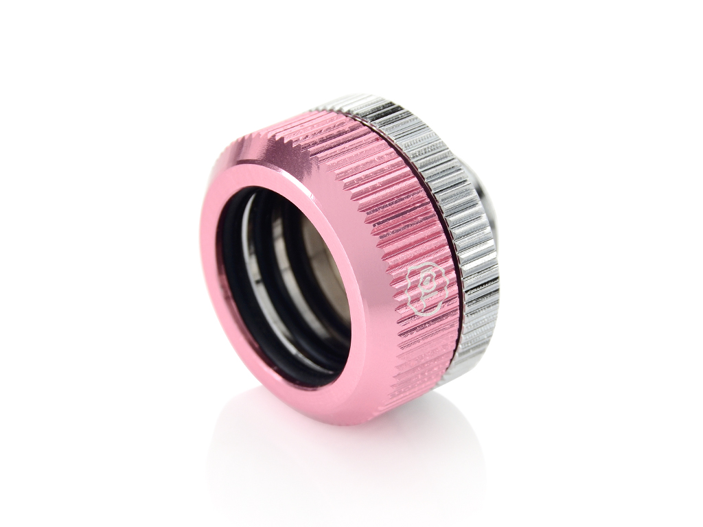 Bitspower Dual O-Ring G1/4" Tighten Fitting For Hard Tubing OD16MM (Pink) (2 PCS )