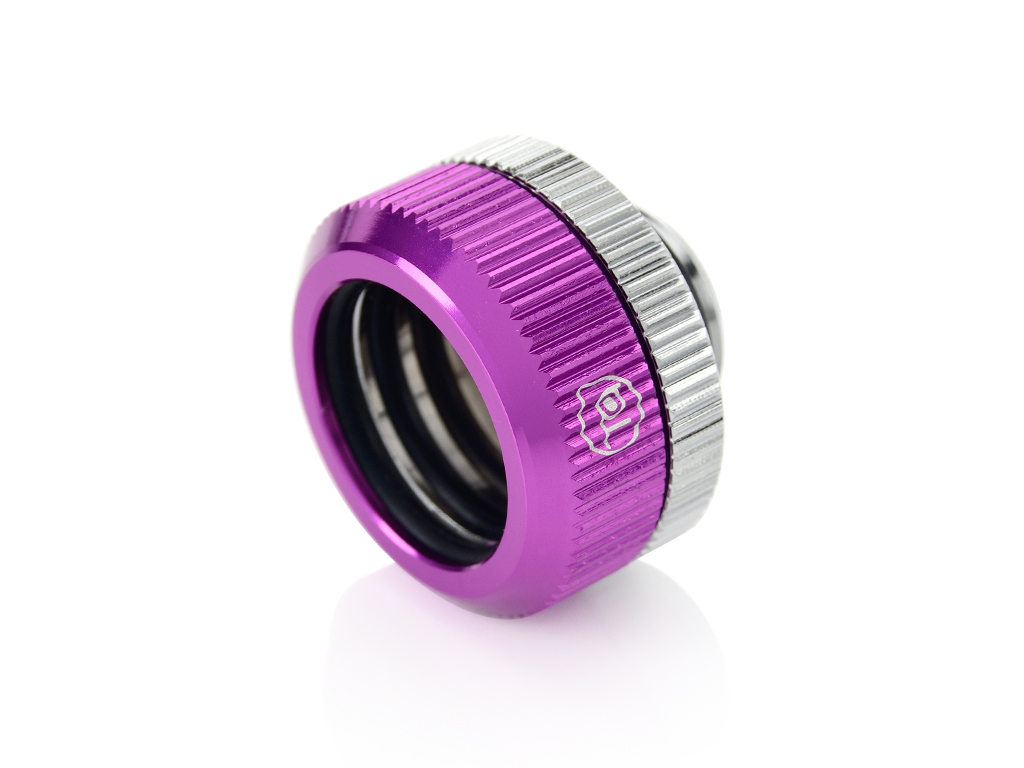 Bitspower Dual O-Ring G1/4" Tighten Fitting For Hard Tubing OD16MM (Purple) (2 PCS )