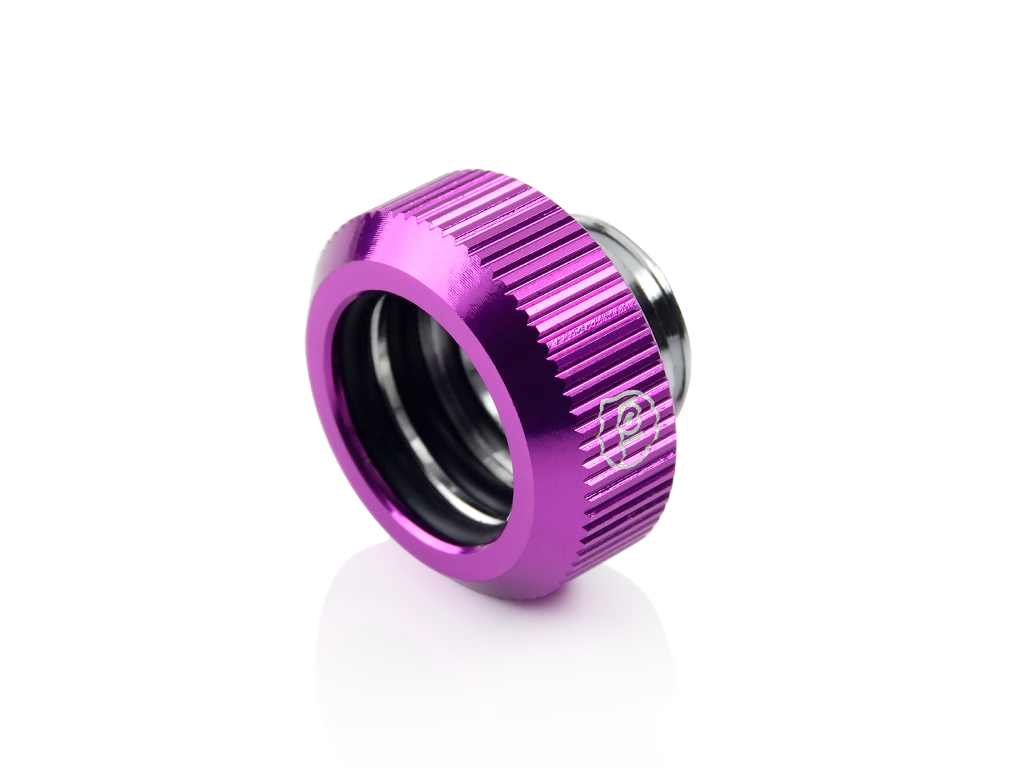 Bitspower G1/4" Tighten Fitting For Hard Tubing OD14MM (Purple) (2 PCS )