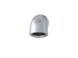 Bitspower Silver Shining 45-Degree With Dual Inner G1/4" Extender