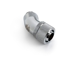 G1/4" Silver Shining Dual Rotary 45-Degree Compression Fitting CC6 V2 For ID 7/16" OD 5/8" Tube
