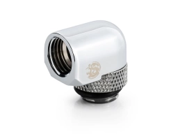 Bitspower G1/4" Silver Shining Rotary 90-Degree IG1/4" Extender (Compact Version)