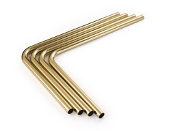 Bitspower Pre-bent 90-Degree Brass Hard Tubing
 OD14MM True Brass - Length 220x300MM