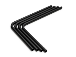 Bitspower Pre-bent 90-Degree Brass Hard Tubing OD16MM Carbon Black - Length 220x300MM