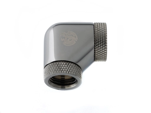 Bitspower Black Sparkle 90-Degree With Dual Rotary Inner G1/4