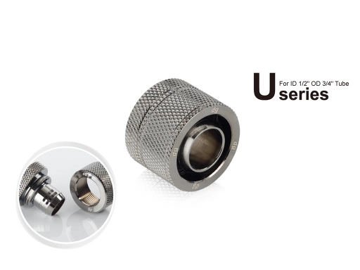Bitspower Black Sparkle Compression Fitting CC5 Ultimate For ID 1/2