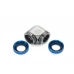 Bitspower Black Sparkle / Royal Blue Enhance 90-Degree Dual Multi-Link Adapter For OD 12MM

