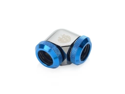 Bitspower Black Sparkle / Royal Blue Enhance 90-Degree Dual Multi-Link Adapter For OD 12MM

