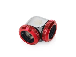 Bitspower Black Sparkle / Deep Blood Red Enhance 90-Degree Dual Multi-Link Adapter For OD 16MM