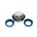 Bitspower Black Sparkle / Royal Blue Enhance 90-Degree Dual Multi-Link Adapter For OD 16MM