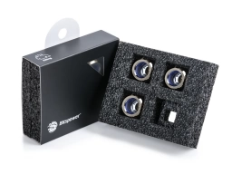 Bitspower G1/4" Black Sparkle Advanced Multi-Link For OD 14MM (4PCS)