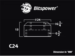 G1/2" Black Sparkle IG1/2" To IG1/4" Adapter