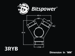 Carbon Black Y-Block With Triple Rotary IG1/4"