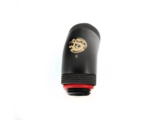 Bitspower Carbon Black 45-Degree With Dual Rotary G1/4