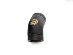 Bitspower Carbon Black 45-Degree With Dual Rotary Inner G1/4" Extender
