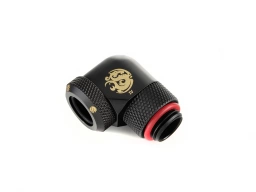 Bitspower Carbon Black Enhance Rotary G1/4" 90-Degree Multi-Link Adapter For OD 12MM