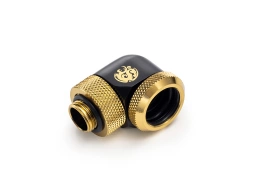 Bitspower Carbon Black/ True Brass Enhance Rotary G1/4" 90-Degree Multi-Link Adapter For OD 16MM