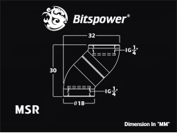 Carbon Black Rotary Mini Snake-Style Dual IG1/4" Extender