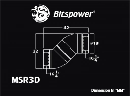 Carbon Black Triple Rotary Mini Snake-Style Dual IG1/4" Extender