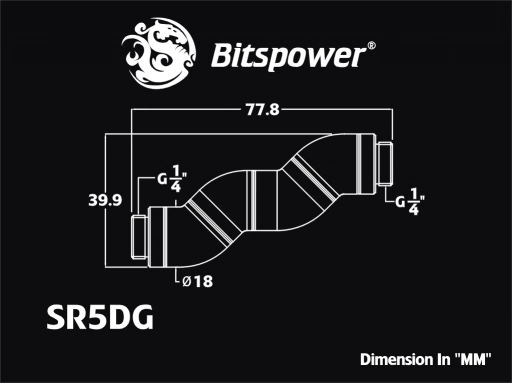Carbon Black Five Rotary Snake-Style Dual G1/4