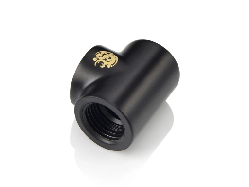 Bitspower Carbon Black T-Block With Triple IG1/4