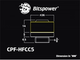 G3/8" Silver Shining Compression Fitting HFCC5 For ID 1/2" OD 3/4" Tube