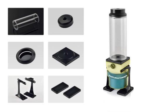 Bitspower Dual / Single D5 Top Upgrade Kit- Cascade Tube Effect 150 (Black Acrylic Cap/POM Version)