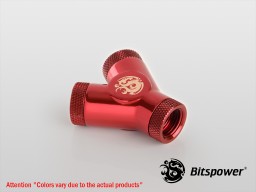 Deep Blood Red Y-Block With Triple Rotary IG1/4"(Silver Dragon)